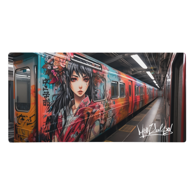 Elevate your workspace with the MeaKulpa Train Girl Mouse Pad – a fusion of art and utility. At an expansive size of 36 inches by 18 inches, it's not just a mouse pad; it's a canvas for creativity featuring the time-traveling charm of Train Girl. Transform your desk into a statement of style.
