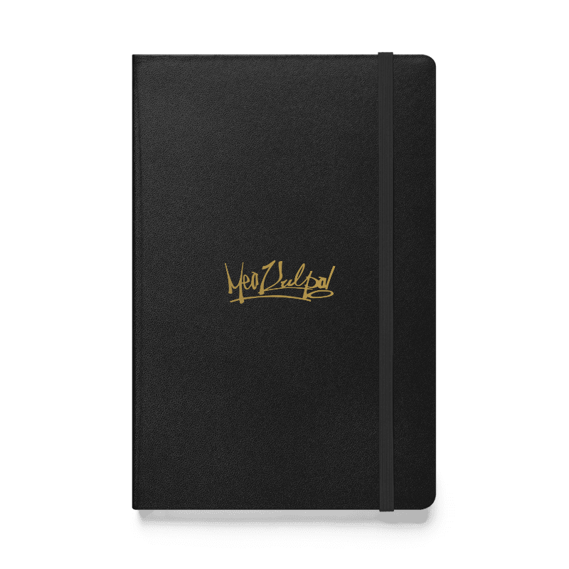 MeaKulpa Black Hardcover bound notebook