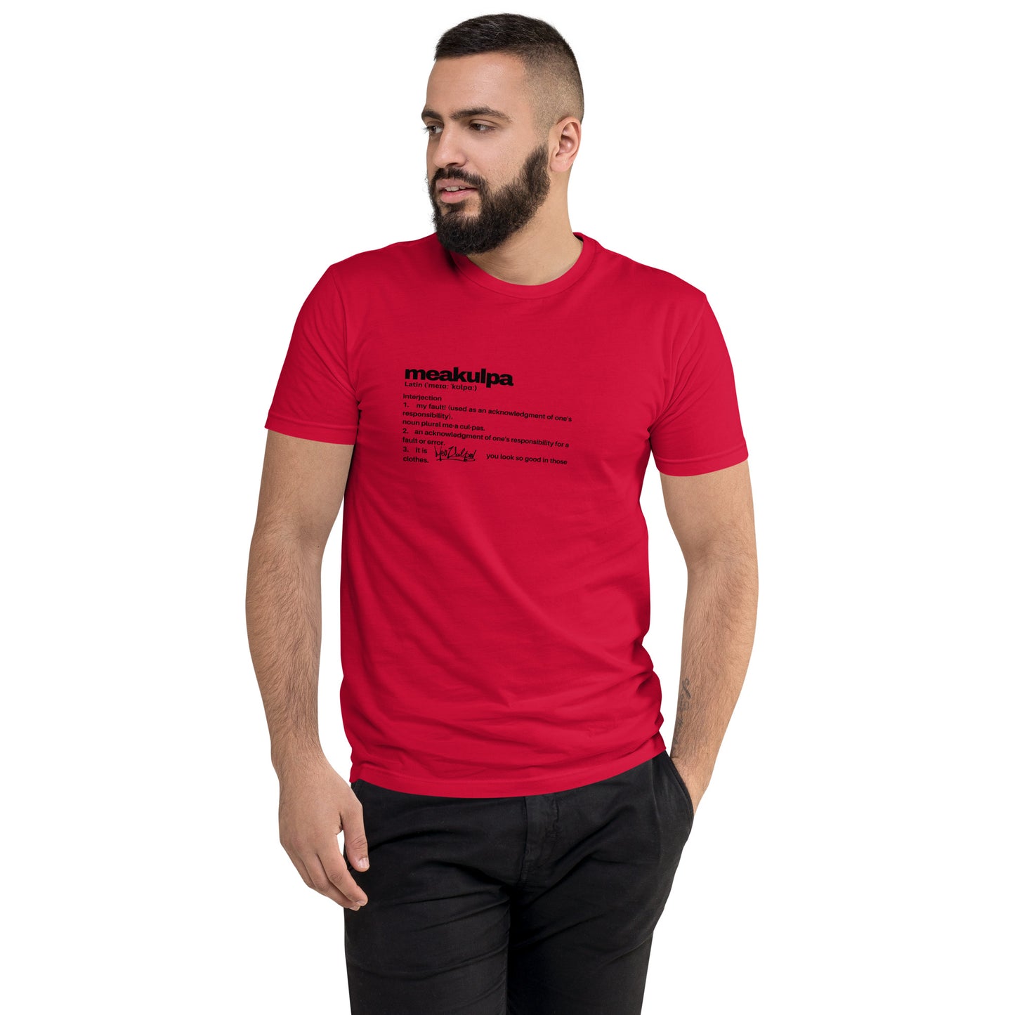 MeaKulpa Definitio Short Sleeve T-shirt Red