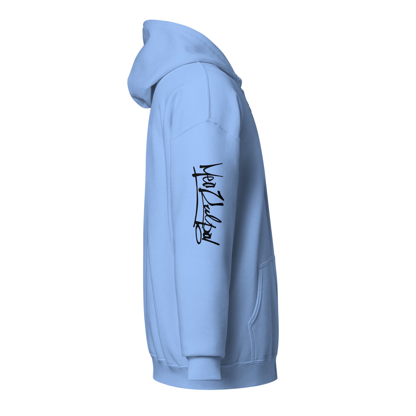 MeaKulpa Premium Comfy Caroline Blue ZIP Hoodie "Arm Logo"