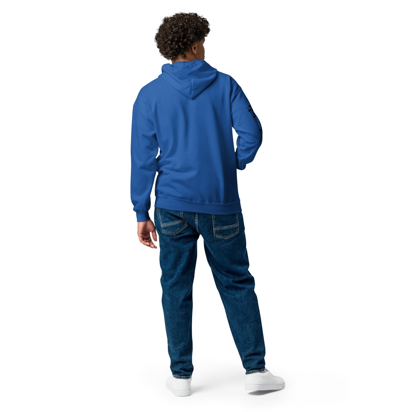 MeaKulpa Premium Comfy Royal Blue ZIP Hoodie "Arm Logo"