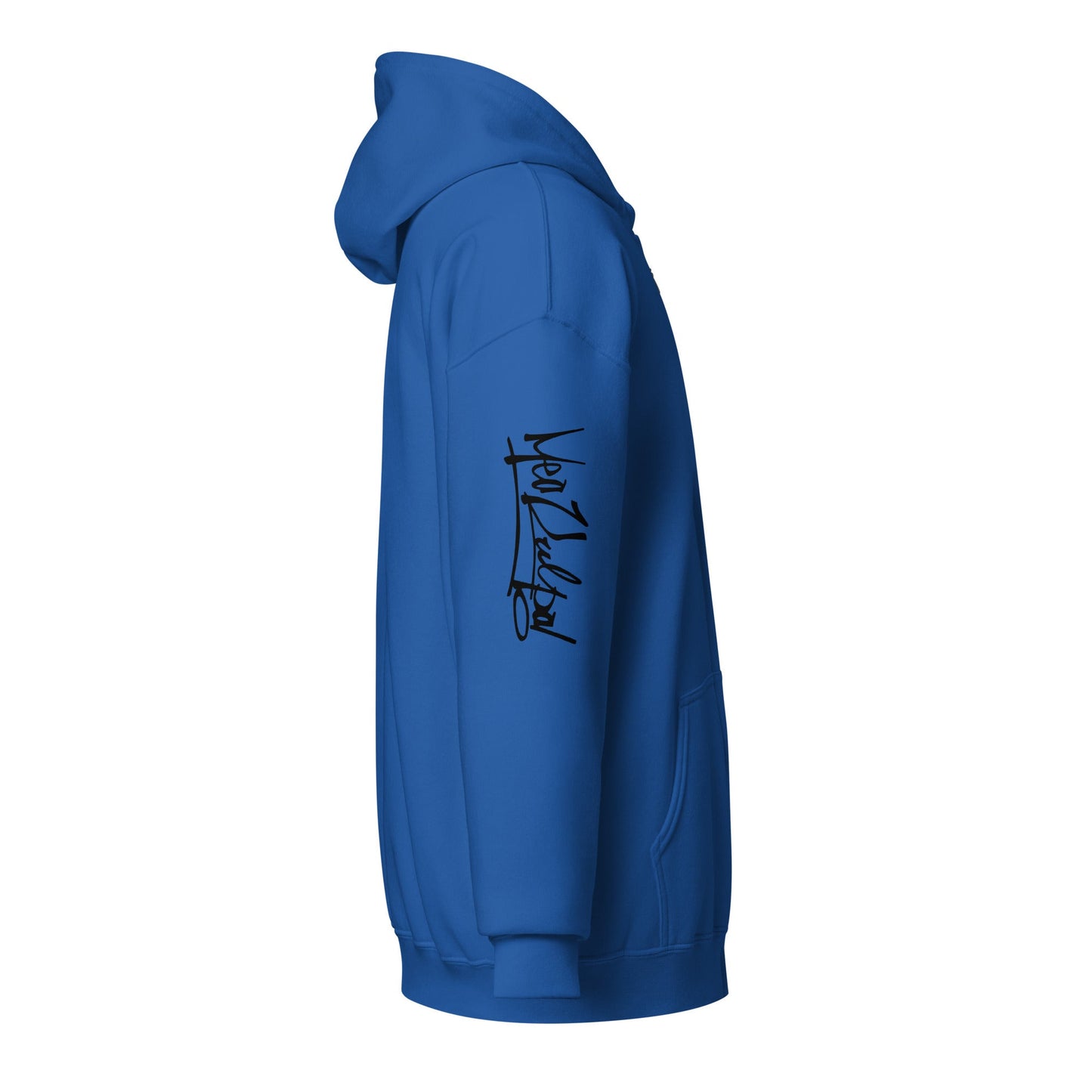 MeaKulpa Premium Comfy Royal Blue ZIP Hoodie "Arm Logo"