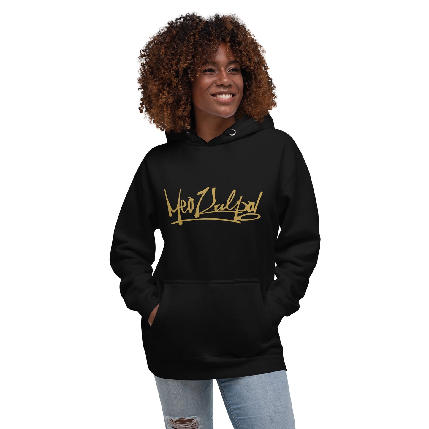 Introducing the MeaKulpa Black Premium Hoodie – where sophistication meets streetwear in a perfect harmony of style. With a black premium hoodie, meticulously crafted for those who appreciate the finer things in life.a striking MeaKulpa print in matt gold adorns the front, adding a touch of opulence to your ensemble. The gold detailing captures the essence of exclusivity, making this hoodie a statement piece for those who seek a blend of luxury and urban flair.