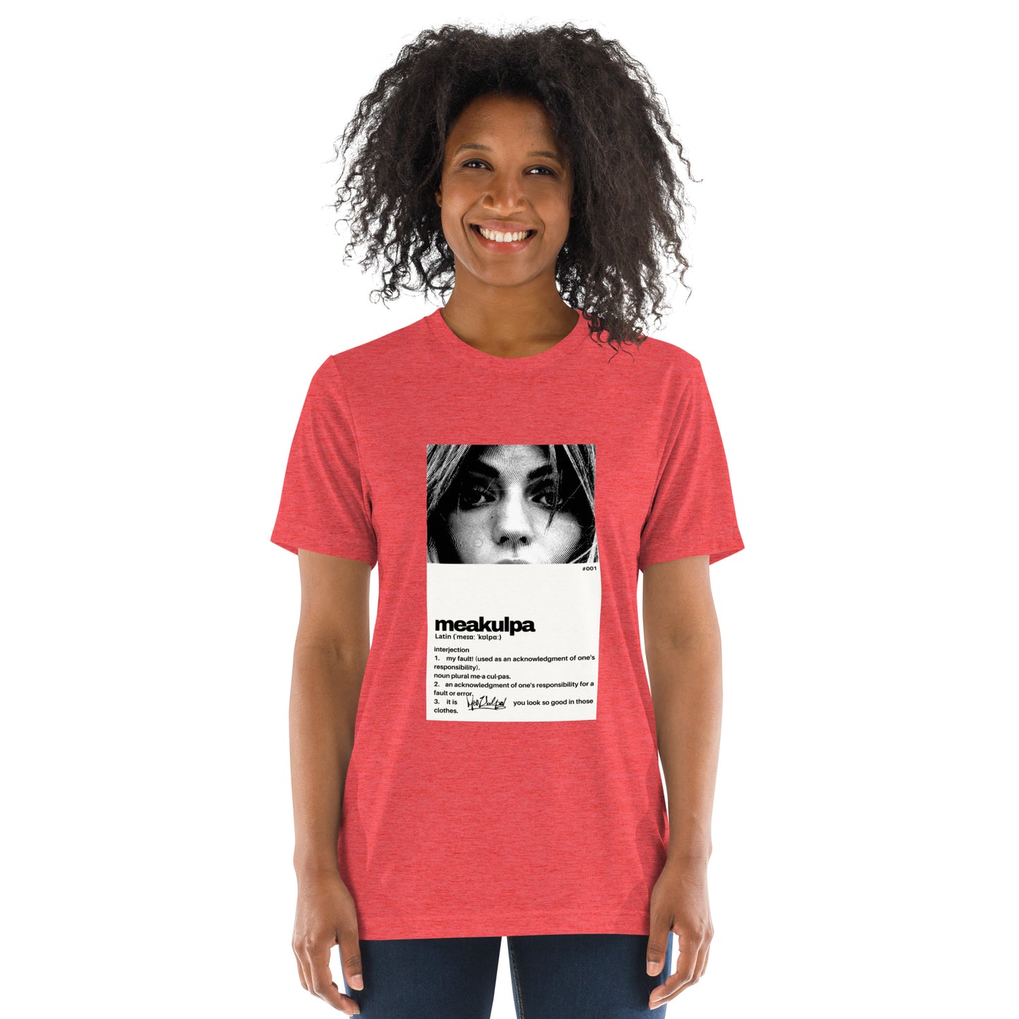 MeaKulpa Vintage-Inspired Tri-Blend T-Shirt Red