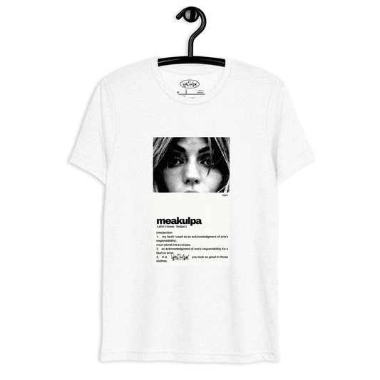 MeaKulpa Vintage-Inspired Tri-Blend T-Shirt White