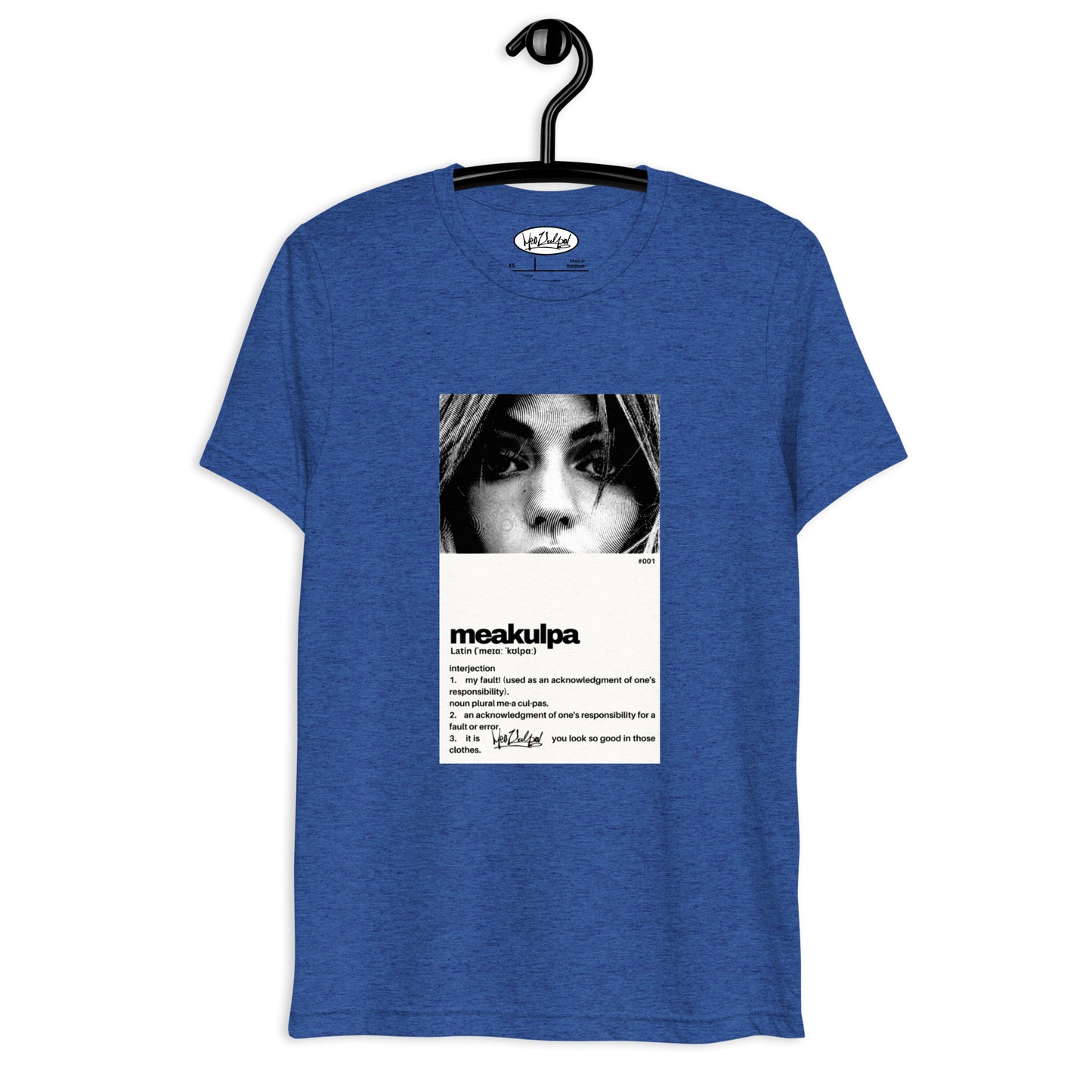 MeaKulpa Vintage-Inspired Tri-Blend T-Shirt Blue