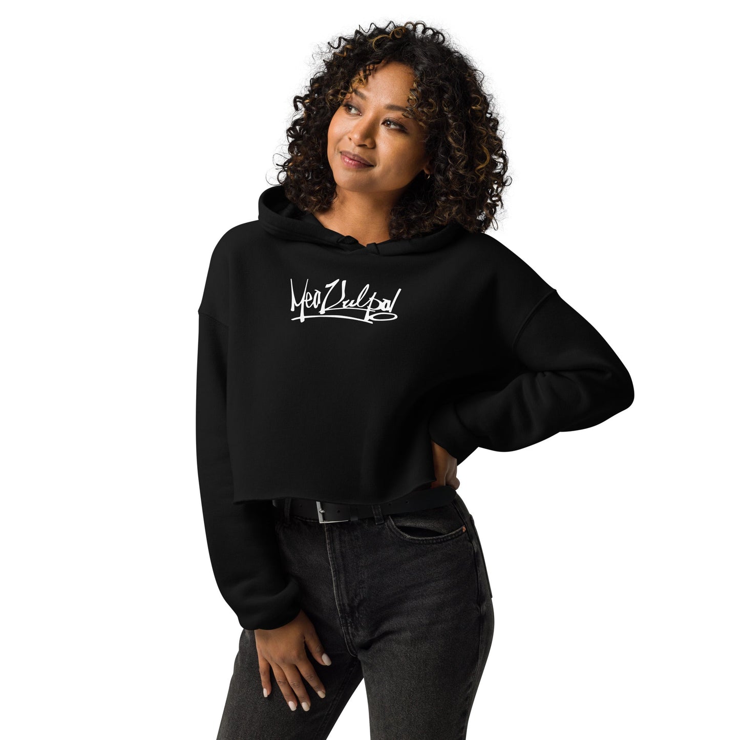 MeaKulpa Comfy Black Crop Hoodie