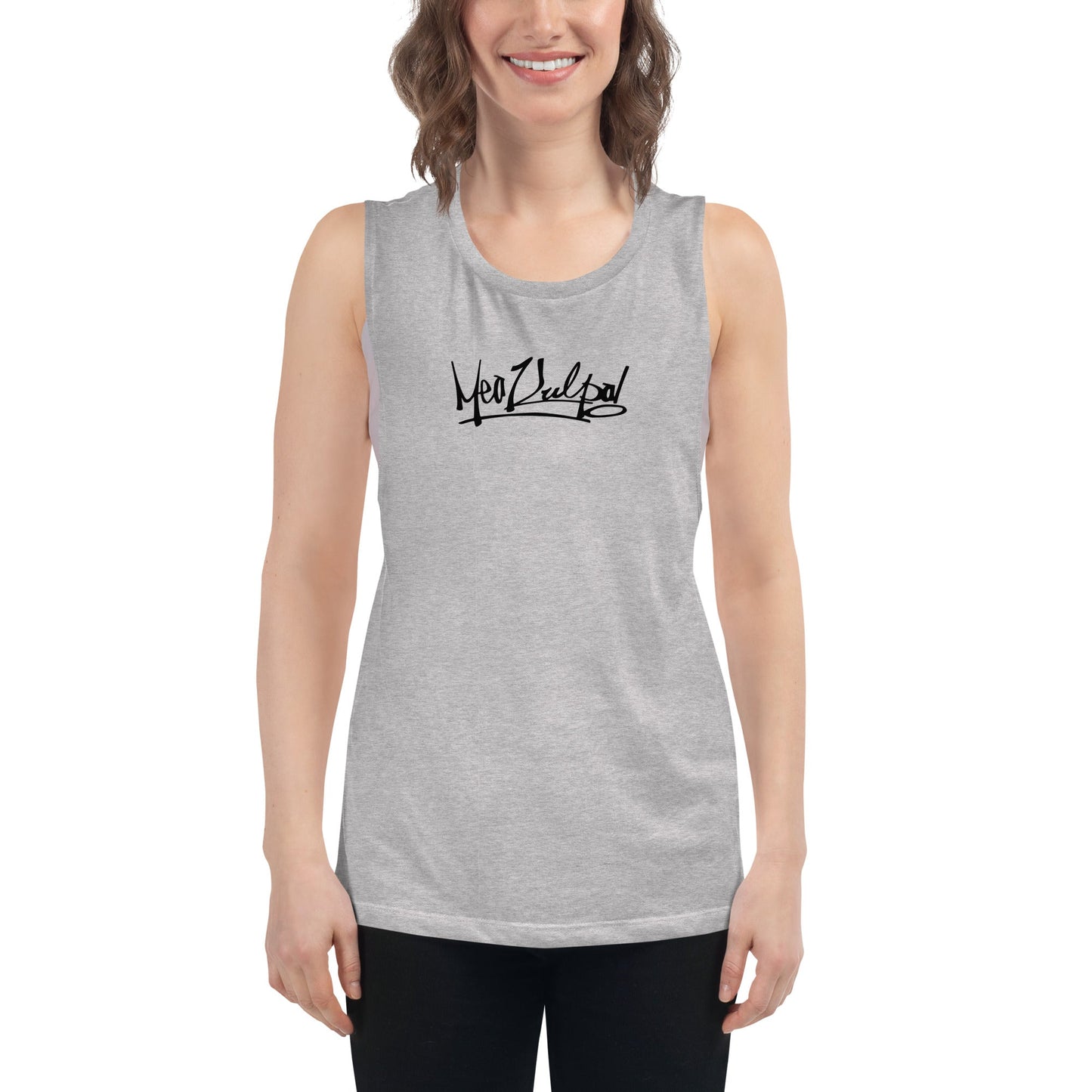 Make a statement with the MeaKulpa OG Logo Muscle Tank, a fusion of bold design and unparalleled comfort. The iconic MeaKulpa OG logo graces the front of this relaxed-fit tank, featuring low-cut armholes and a curved bottom hem for a contemporary look. Step into urban sophistication and showcase your individuality with this effortlessly chic MeaKulpa essential.