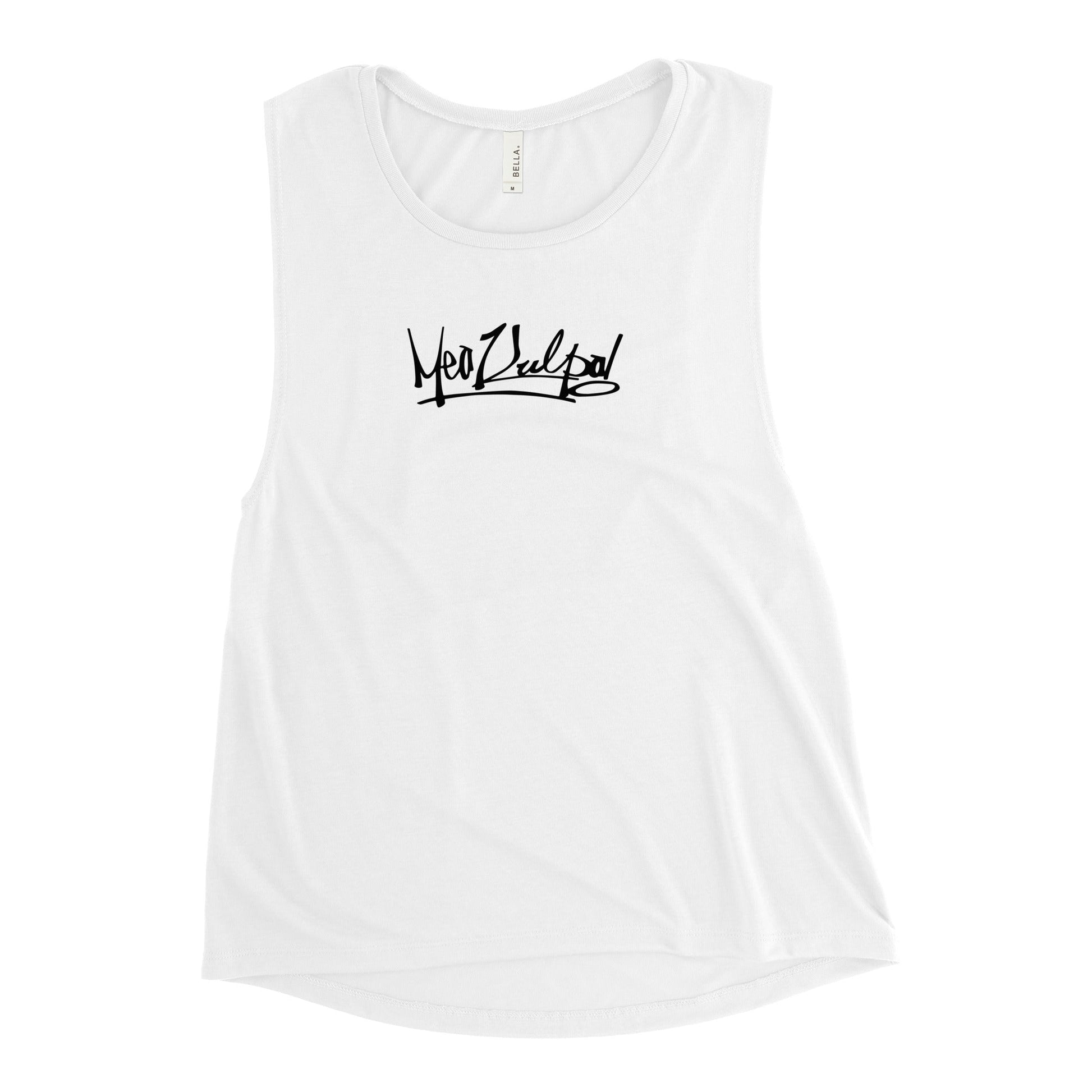 Embrace a laid-back yet stylish vibe with the MeaKulpa OG Logo Muscle Tank. The iconic MeaKulpa OG logo takes center stage on this soft and flowy tank, offering a relaxed fit with low-cut armholes and a curved bottom hem. Elevate your casual look with this urban-chic essential, where comfort meets bold MeaKulpa flair.