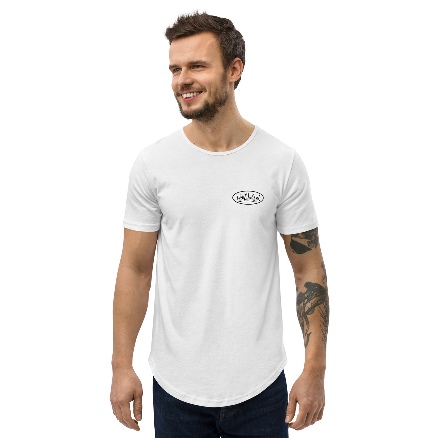 MeaKulpa Men's Curved White Hem T-Shirt